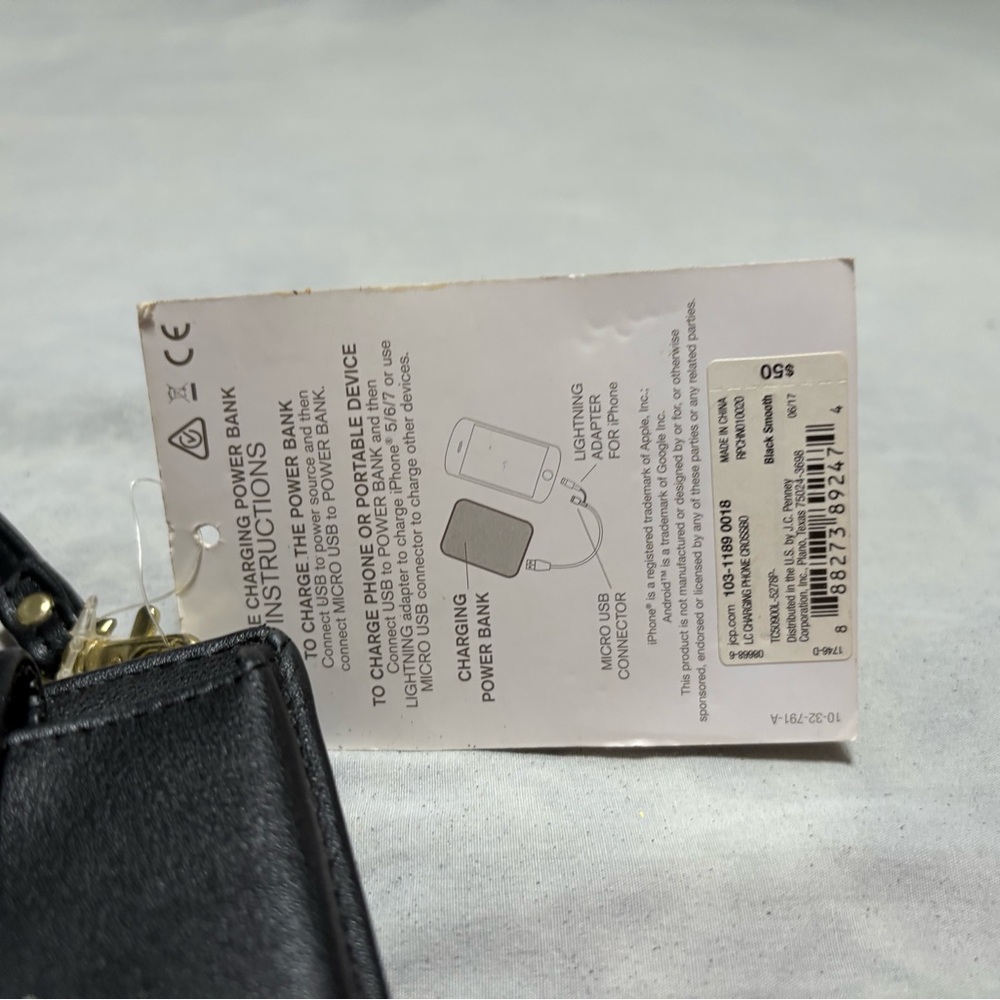Liz Claiborne Black Crossbody Bag with Gold Accents - Picture 4 of 6